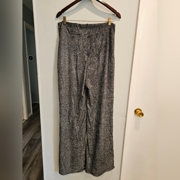 Cute white top w sparkly palazzo style pants. - Picture 2 of 3